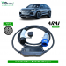 Electric vehicle Portable charger, Single Phase AC, 32A, 7.3kW Audi Q4 e-tron Compatible Level-2 Portable ev Charger or Onboard Charging Cable with Type 2 IEC 62196-2 Plug, 5 meter cable and industrial CEE plug