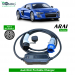 Electric vehicle Portable charger, Single Phase AC, 32A, 7.3kW Audi R8 e-tron Compatible Level-2 Portable ev Charger or Onboard Charging Cable with Type 2 IEC 62196-2 Plug, 5 meter cable and industrial CEE plug