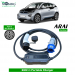 Single Phase, 32A, 7.3kW BMW i3 Compatible Level-2 Portable AC EV Charger or Onboard Electric Car Charging Cable with Type 2 IEC 62196-2 Plug and industrial CEE plug