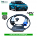 Electric vehicle Portable charger, Single Phase AC, 32A, 7.3kW BYD Atto 3 Compatible Level-2 Portable ev Charger or Onboard Charging Cable with Type 2 IEC 62196-2 Plug, 5 meter cable and industrial CEE plug