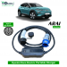 Single Phase, 32A, 7.3kW Hyundai Kona Electric Compatible Level-2 Portable AC EV Charger or Onboard Electric Car Charging Cable with Type 2 IEC 62196-2 Plug and industrial CEE plug