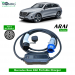 Electric vehicle Portable charger, Single Phase AC, 32A, 7.3kW Mercedes Benz EQC Compatible Level-2 Portable ev Charger or Onboard Charging Cable with Type 2 IEC 62196-2 Plug, 5 meter cable and industrial CEE plug