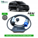 Electric vehicle Portable charger, Single Phase AC, 32A, 7.3kW Mercedes Benz eVito Tourer Compatible Level-2 Portable ev Charger or Onboard Charging Cable with Type 2 IEC 62196-2 Plug, 5 meter cable and industrial CEE plug