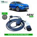 Electric vehicle home charger, Single Phase AC, 16A, 3.7kW MG Motors MG ZS EV Compatible Level-2 Portable ev Charger or Onboard Charging Cable with Type 2 IEC 62196-2 Plug, 5 meter cable and 3-Pin Type-M plug