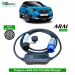 Single Phase, 32A, 7.3kW Peugeot e-2008 SUV Compatible Level-2 Portable AC EV Charger or Onboard Electric Car Charging Cable with Type 2 IEC 62196-2 Plug and industrial CEE plug