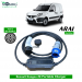 Electric vehicle Portable charger, Single Phase AC, 32A, 7.3kW Renault Kangoo ZE Compatible Level-2 Portable ev Charger or Onboard Charging Cable with Type 2 IEC 62196-2 Plug, 5 meter cable and industrial CEE plug