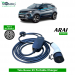 Single Phase, 16A, 3.3kW Tata Motors Nexon EV Compatible Level-2 Portable AC EV Charger or Onboard Electric Car Charging Cable with Type 2 IEC 62196-2 Plug and 3-Pin Type-M plug