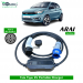 Single Phase, 32A, 7.3kW Tata Motors Tigor EV Compatible Level-2 Portable AC EV Charger or Onboard Electric Car Charging Cable with Type 2 IEC 62196-2 Plug and industrial CEE plug