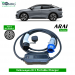 Electric vehicle Portable charger, Single Phase AC, 32A, 7.3kW Volkswagen ID 5 Compatible Level-2 Portable ev Charger or Onboard Charging Cable with Type 2 IEC 62196-2 Plug, 5 meter cable and industrial CEE plug