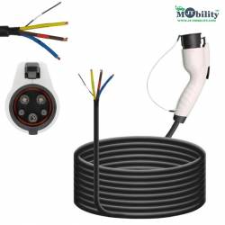 JT MOBILITY Mode 3 Type-1 EV Charging Cable  Tethered Type 1 SAE J1772 Female Single Phase 32 Amp 7.3Kw 5 meter