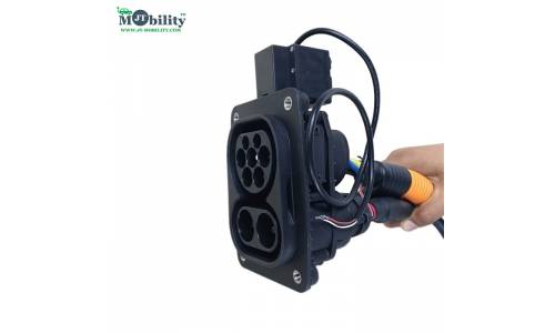 JT MOBILITY 200A CCS2 Car EV Inlet Socket with actuator, 1000V DC CCS Type 2 IEC 62196-3 DC male Socket with 0.5 meter cable and locking actuator