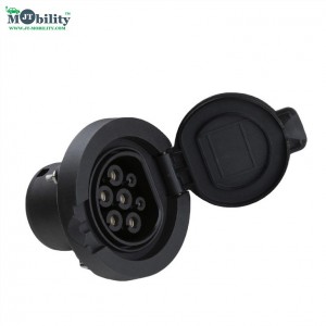 Type-2 Female Inlet Socket Without Cable For Evse Comply To Iec 62196-2 Single/Three Phase 32Amp 
