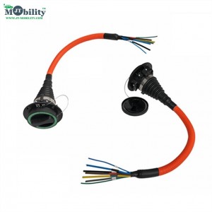Type-2 Female Inlet Socket With 0.5 Meter Cable For Evse Comply To Iec 62196-2 Single/Three Phase 32Amp 