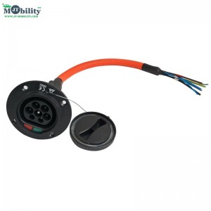 Type-2 Male Inlet Socket With 0.5 Meter Cable Single/Three Phase 32A Comply To Iec 62196-2