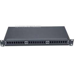 24 Port Liu 19 Inch Rack Mount LIU Unloaded , OFC Patch Panel, Fiber Enclosure, Fixed Type With Face Plate and Splice Tray
