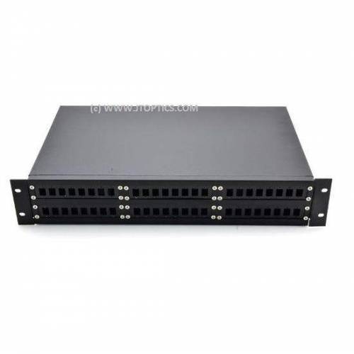 48 Port Liu 19 Inch Rack Mount LIU Unloaded , OFC Patch Panel, Fiber Enclosure, Fixed Type With Face Plate and Splice Tray JTPP48RFBL LIU
