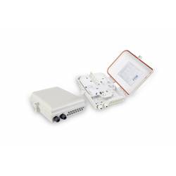 JTOPTICS 8 Port Wall Mount Fiber Termination Box Unloaded ABS Type, Hold Upto 8 Adaptor, IP65 Complied, For Indoor and Outdoor Optical Application