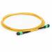 12f Mpo Female Mpo Female Sm Patch Cord, Low Loss OFNR (Riser) 12 Fiber Mpo Trunk Cable, G.657A1 Single Mode, Yellow, Polarity B, For Psm4/Lr4/Fr4/Dr4 Transceiver JTMPS212MOSFMOSFXX MPO Cable Assembly