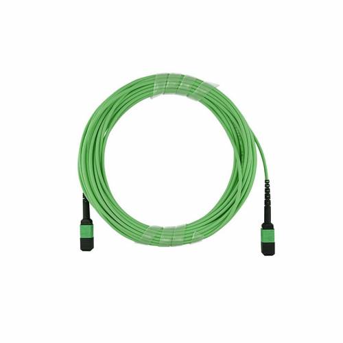 JTOPTICS 800G 12 Fiber Mpo Trunk Cable Mpo Female - Mpo Female Om5 Multimode Green Color (Ofnp) Low Loss Plenum Cable