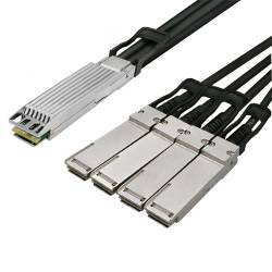 JTOPTICS 400Gbase-Sr4 400G Osfp To 4 X qsfp28 Breakout Twinax Copper Passive Dac Cable (Direct Attached Cable)
