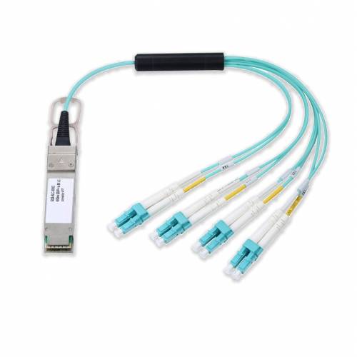 40G Qsfp+ To 4 X lc Dx Om2 Multimode Aoc Cable (Active Optical Cable )
