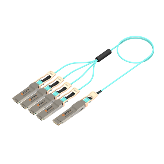 Dell 470-AEDF 400G To 4X100G Aoc Cable Qsfp-Dd To 4Xqsfp28 Active Optical Cable Om3 Multimode 470-AEDF 400G AOC Cables