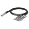 40G To 4X10G Dac Cable Qsfp+ To 4Xsfp+ Passive Twinax Copper Direct Attached Cable