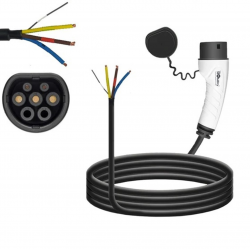 JT MOBILITY Mode 3 Tethered EV Charging Cable Type 2 IEC 62196-2 Female Single Phase 16 Amp 3Kw 5 meter