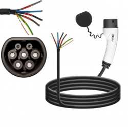 JT MOBILITY Mode 3 Tethered EV Charging Cable Type 2 IEC 62196-2 Female Three Phase 16 Amp 11Kw 5 meter