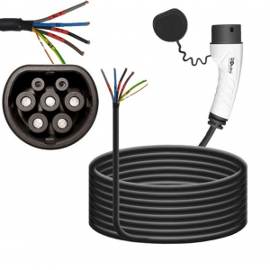 Mode 3 Type-2 Ev Charging Cable Three Phase 32Amp With Type-2 Female Gun And 5 Meter Cable Comply To Iec 62196-2