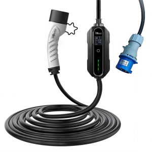 7Kw Portable Fast Ev Charger Electric Vehicle Home Charger With Type 2 Connector And Cee Plug Single Phase 16A Complay To Iec 62196-2