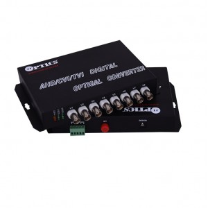 8 Channel Hd Video To Ofc Converter With Rs485 Support Ahd Hdcvi Hdtvi 1080P Smf Fc 20Km Pair
