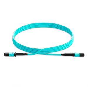 16 Fiber Om3 Mpo Cable 16F Mpo Female To 16F Mpo Female Om3 Patch Cord Low Loss Ofnp (Plenum) Polarity B