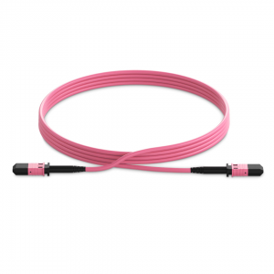 16 Fiber Om4 Mpo Cable 16F Mpo Female  To 16F Mpo Female Om4 Patch Cord Low Loss Ofnp (Plenum) Polarity B