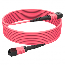 24 Fiber Multimode Mpo Cable 24F Mpo Female To 24F Mpo Female Om4 Patch Cord Low Loss Ofnp (Plenum) Polarity A