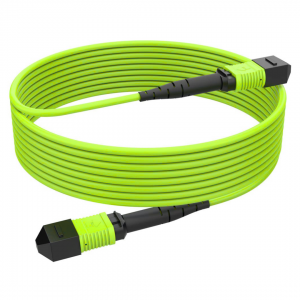 24 Fiber Multimode Mpo Cable 24F Mpo Female To 24F Mpo Female Om5 Patch Cord Low Loss Ofnp (Plenum) Polarity A