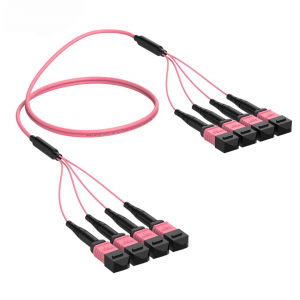 48 Fiber Multimode Om4 Breakout Mpo Trunk Cable 4 x 12F Mpo (F) to 4 x 12F Mpo (F)  Om4 Distribution Cable