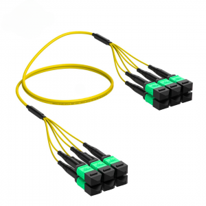 72 Fiber Single Mode Breakout Mpo Trunk Cable 6 x 12F Mpo (F) to 6 x 12F Mpo (F) Os2 Distribution Cable