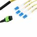 12 Fiber Sm Mpo Lc Break Out Cable, 12f Mpo Female to 4 X Lc Duplex Fan Out / Harness Cable, Low Loss OFNR (Riser), G.657A1 Single Mode, Yellow, Polarity B, For Psm4/Lr4/Fr4/Dr4 Transceiver