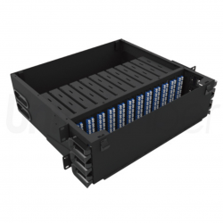 288 Fiber Hd Fiber Enclosure With Glass Cover 3U Rack Mount Hold Upto 12 Hd Lgx Mpo Cassettes