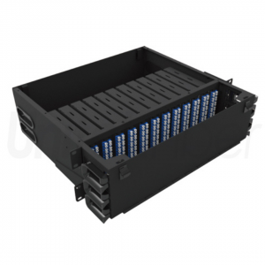 288 Fiber Hd Fiber Enclosure With Glass Cover 3U Rack Mount Hold Upto 12 Hd Lgx Mpo Cassettes