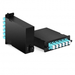 Hd Mpo Lc Cassette Box For High Density Odf Loaded With 12 Fiber Mpo Lc Multimode Fan-Out Cable Type B