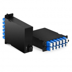 Hd Mpo Lc Cassette Box For High Density Odf Loaded With 24 Fiber Mpo Lc Single Mode Fan-Out Cable Type A