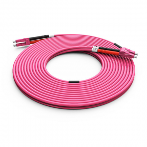Lc Lc Om4 Optical Patch Cable Lc/Upc Lc/Upc Multimode Om4 Duplex Ofnp 2Mm Patch Cord