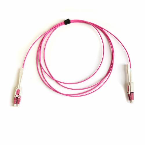 Lc Lc Om4 Mm Dx Uniboot Pushpull Patch Cord, Lc Pc Lc Pc Om4 Multimode Duplex OFNP Plenum 2Mm Patch Cable