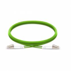 Lc Lc Om5 Mm Dx Ofc Patch Cord, Lc Pc Lc Pc Multimode Om5 Duplex OFNP Plenum 2Mm Green Color Optical Fiber Premium Quality Patch Cable