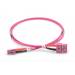 Lc Sc Om4 Mm Dx Ofc Patch Cord, Sc Pc Lc Pc Multimode Om4 Duplex OFNP Plenum 2Mm Pink Color Optical Fiber Premium Quality Patch Cable